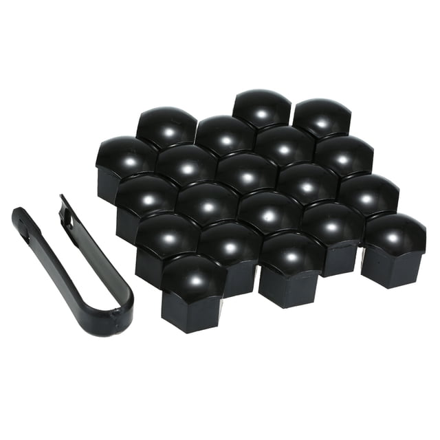 Amdohai 20pcs Universal 19mm Wheel Nut Covers Lug Nut Caps Screw Protector