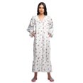 thumbnail image 3 of Moomaya Chemise de Nuit Maxi Boutonnée à Manches Longues Imprimée en Coton pour Femmes, 3 of 5