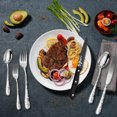 thumbnail image 4 of Amdohai 48PCS Stainless Steel Silverware Set Mirror-Polished Cutlery Flatware Set 8 Steak, 4 of 9