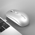 thumbnail image 4 of Slim Rechargeable Wireless Mouse, 2.4G Portable Optical Silent Ultra Thin Wireless Computer Mouse with USB Receiver and Type C Adapter, Compatible with PC, Laptop, Notebook, Desktop, 4 of 5