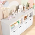 thumbnail image 2 of Homfa Kids Toy Storage with 4 Drawers, Cubes Storage Bin with Shelves and Wheels for Kids Living Room, White, 2 of 7