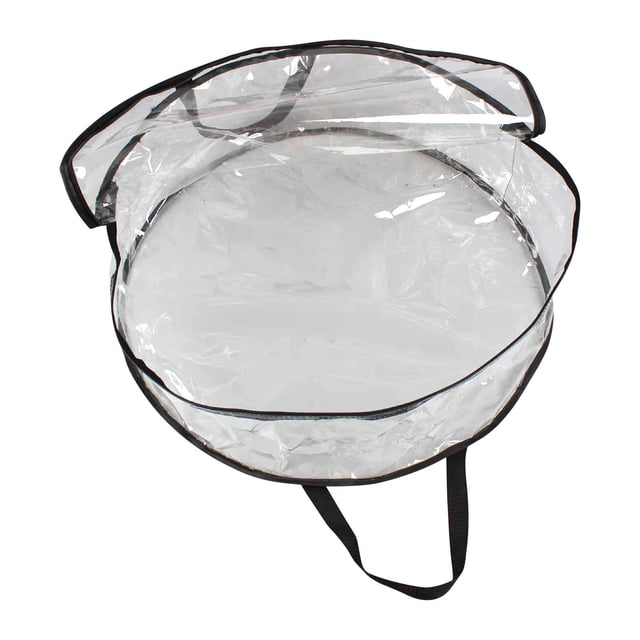 Vaidha Sac de Rangement pour Couronne Sac de Couronne de Noël Conteneur de Couronne de Vacances Sac de Couronne de Noël Sac de Rangement pour Couronne Double Boîte à Couronne Support Noir Support de Rangement Rond Sac de Fête