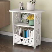 CNKOO  Bedside Nightstand  Modern Bedside Table with Open Book Shelf  Mini Coffee Table Night Stand Storage Cabinet  Bedroom/Living Room