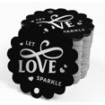thumbnail image 4 of Inkdotpot Let Love Sparkle Wedding Bottle Tag Real Silver Foil Favor Hang Tags Pack Of 100, 4 of 6