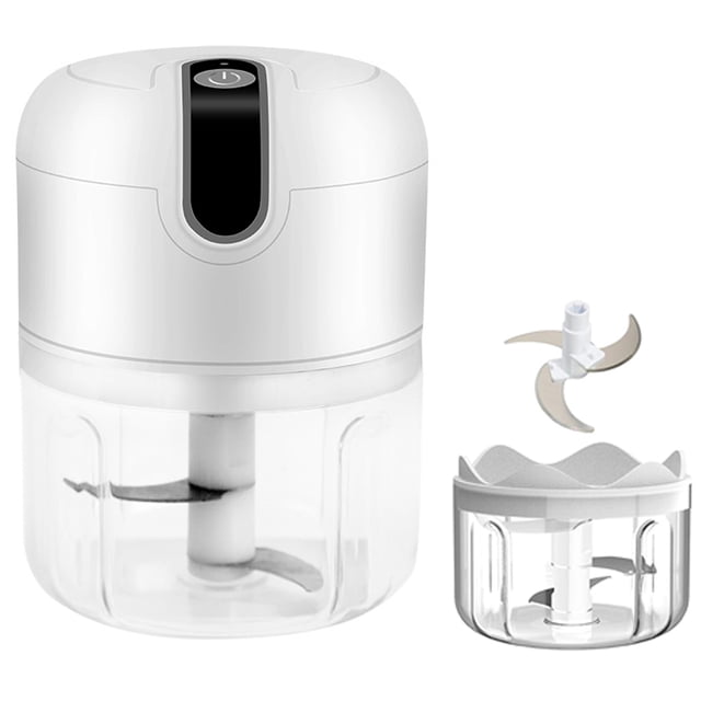 Electric Mini Garlic Chopper – Small Wireless Food Processor Portable Mini Garlic Choppers Blender Mincer Waterproof USB Charging For Ginger Onion Vegetable Meat Nut Chopper