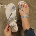 thumbnail image 2 of DPTALR Sandales d'Été pour Femmes à Bout Pincé avec Strass et Fleurs Décoratives, 2 of 4