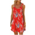 thumbnail image 2 of Ovzne Robes pour Femmes Robe Mode Robe Décontractée pour Femmes Imprimée Sans Manches Robe Grande Taille Robe Imprimée Liquidation, 2 of 5