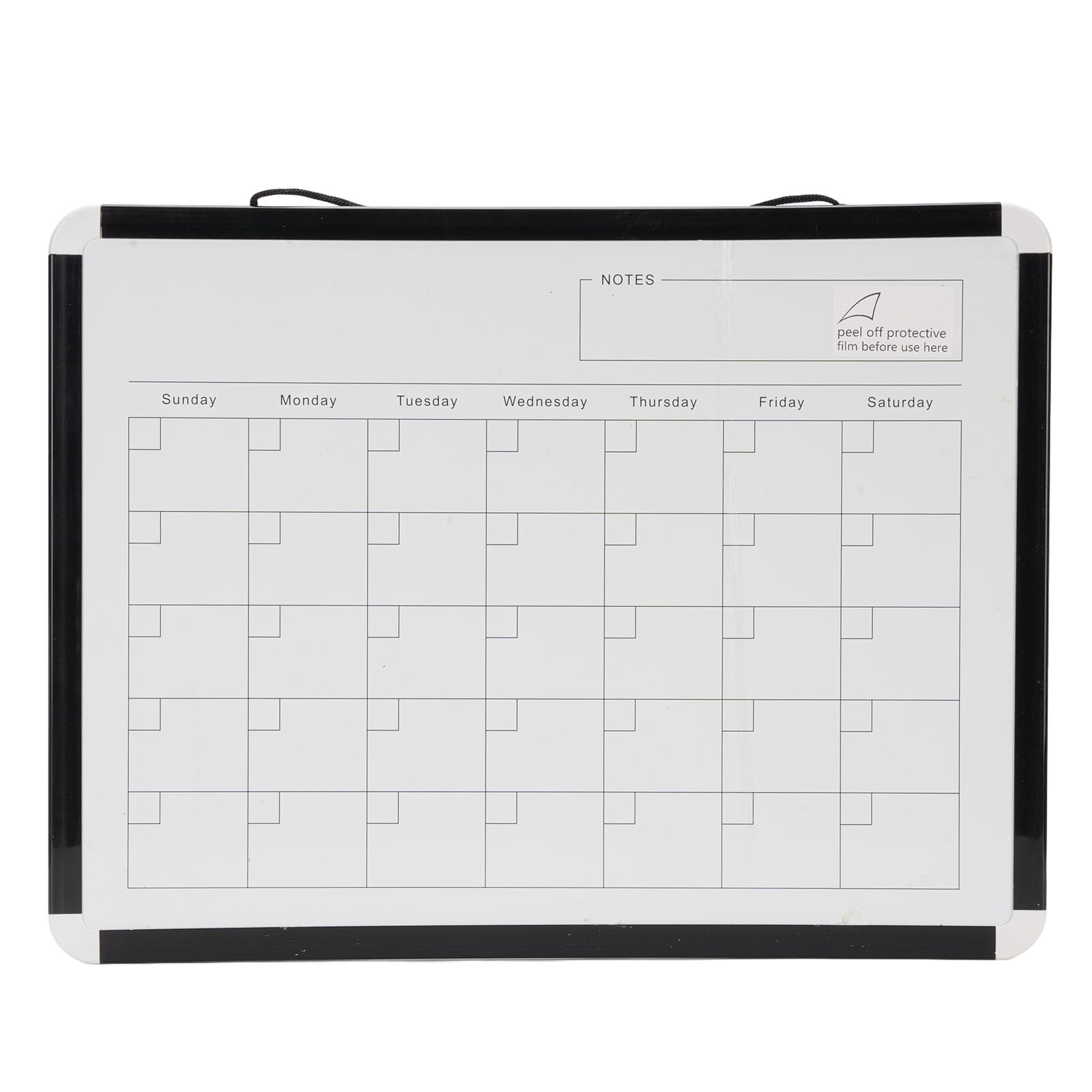 Dry Monthly Calendar Dry Erase Whiteboard Wall Magnetic Portable Double Sided White Board with Black Aluminium Frame for Home