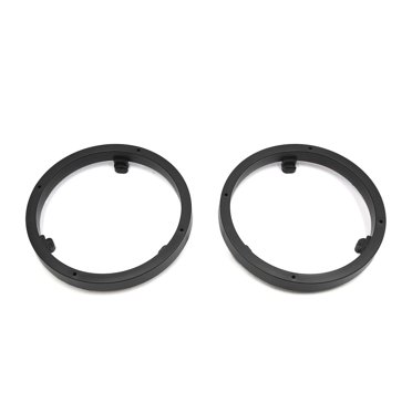 Unique Bargains 2pcs Black 6.5' Car Audio Speaker Mounting Spacer Adaptor Rings for Mitsubishi