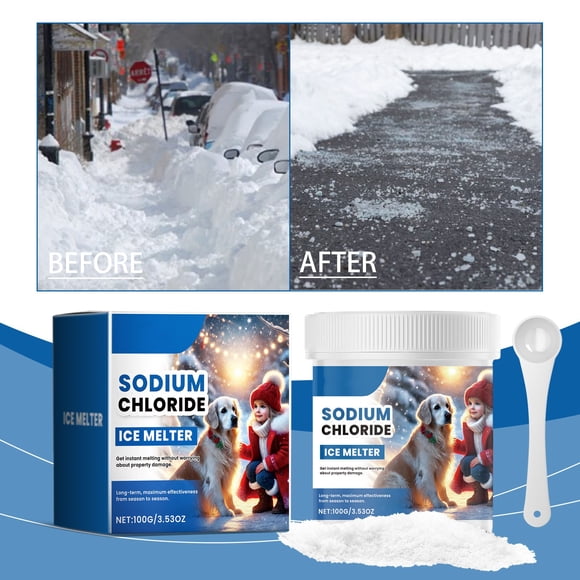 TIMIFIS Pet Friendly Ice Melt, Ice Melt for Driveway and Sidewalk Deicer, Safe for Dogs & Cats, Winter Fast Acting Ice and Snow Melt with Spoon