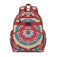 thumbnail image 1 of Trippy Abstract Geometric School Backpack Adjustable Padded Straps Chest Buckle Spacious Durable Backpack For Elementary School, 1 of 6