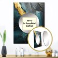 thumbnail image 3 of Designart "Aura of Gold and Green in Abstract Marble II" Abstract Marble Mirror Wall Decor - Modern Gold Abstract Mirror Wall Art For Bathroom - 32" x 24" Inch, 3 of 5