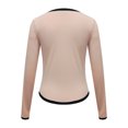 thumbnail image 4 of Timegard Hauts de Sortie pour Femmes Col Ras du Cou Manches Longues Couleur Unie Ajusté Confortable Hauts Courts Décontractés Mode, 4 of 5