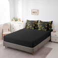 thumbnail image 4 of YST 7 Piece Yellow Honeycomb Print Bed in a Bag, Modern Abstract Geometrical Bedding Set, Twin Size, Black Hexagonal Pattern, Polyester Microfiber, Comforter & Duvet Type, 7 Count, 4 of 5
