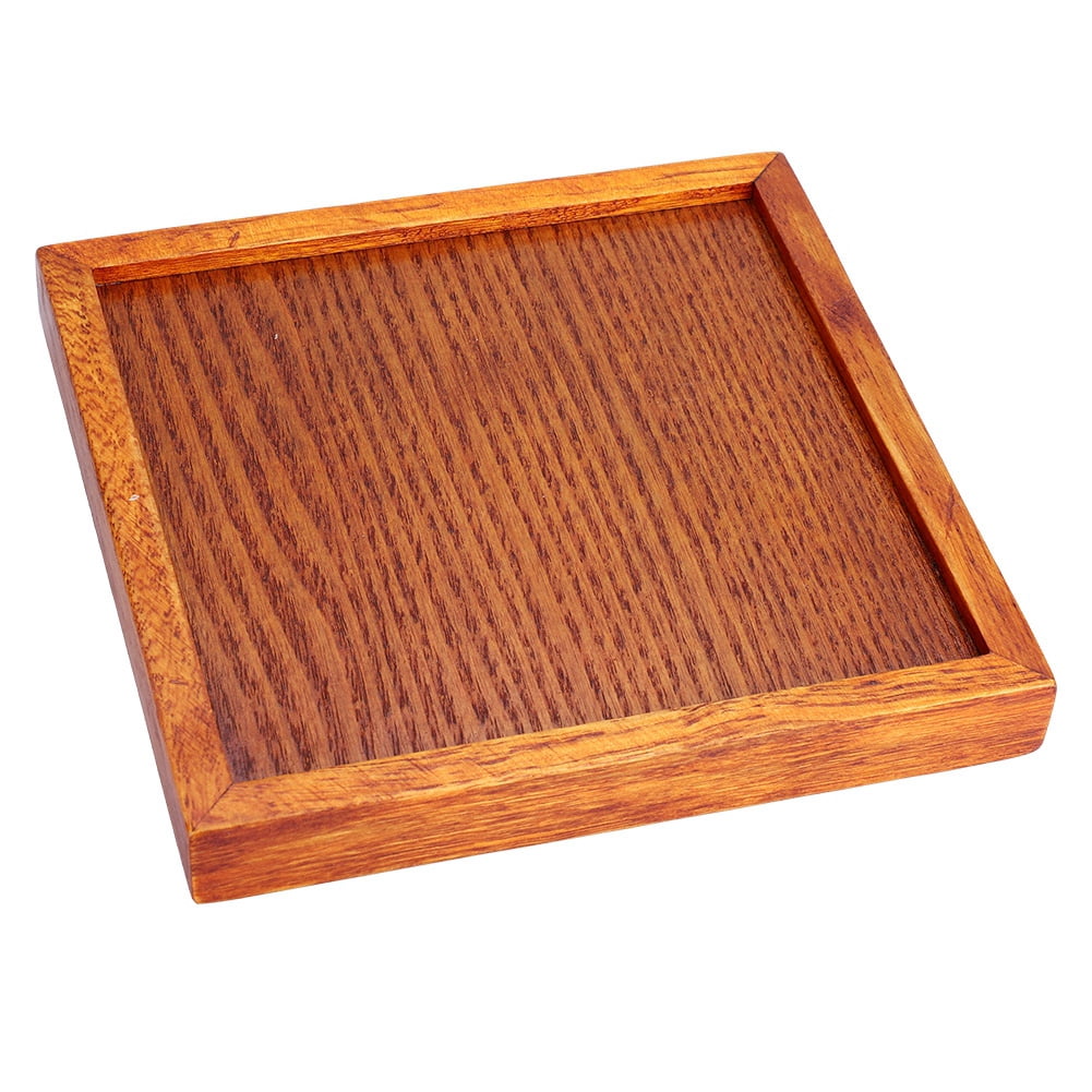 Qiilu Tea Tray, Tea Serving Tray, Wood Serving Tray Wood Tea Tray, For Coffee For Tea For Fruit For Food