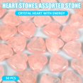 thumbnail image 2 of MesaSe 50Pcs Natural Crystal Stone Heart Shape Crystals Set Assorted Worry Stones Heart Shaped Crystal Rocks for Meditation Energy Balancing Desktop Decoration 20mm, 2 of 7