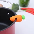 thumbnail image 4 of Cooking Utensils Pot Lid Cover Silicone Overflow Preventer for Carrot Kitchen Lifted Lid Tool for Cooking Dining & Bar, Orange, 4 of 8