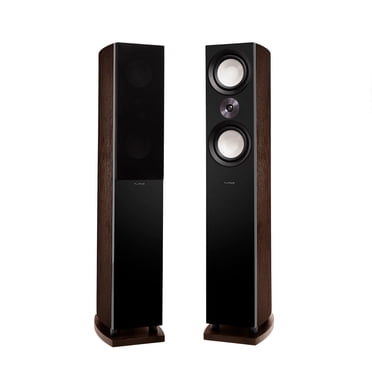Fluance Reference High Performance 3-Way Floorstanding Loudspeakers with Down-firing 8" Subwoofers for 2-Channel Stereo Listening or Home Theater System - Walnut/Pair (XL8FW)