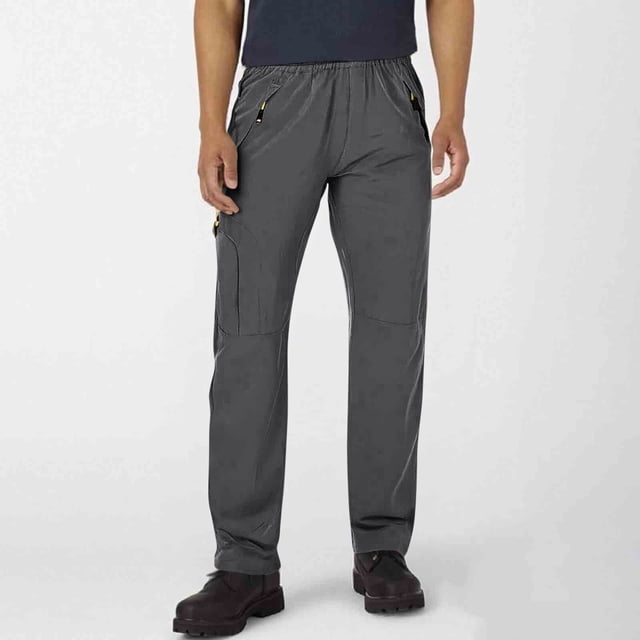 Mceream Pantalon Cargo pour Hommes Grande Taille Décontracté à Enfiler Joggers de Travail Coupe Décontractée Extensible Pantalon de Randonnée avec Poches Pantalones Cargo Para Hombres Gris Foncé m