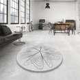 thumbnail image 4 of Ahgly Tapis d'Intérieur Lavable en Machine Carré Transitionnel Gris Platine, 4 Pieds Carré, 4 of 7
