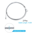 thumbnail image 2 of Unique Bargains 2 Packs 10.6ft 3.0M Garage Door Cable 3mm Diameter Torsion Spring Wire Cable, Galvanized Steel, 2 of 5