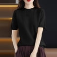 thumbnail image 2 of KIHOUT Nouveaux Hauts de Mode d'Été pour Femmes 2024, Veste Sans Manches à Col Rond pour Dames, Couleur Unie, Mode Décontractée, Noir TG, 2 of 3