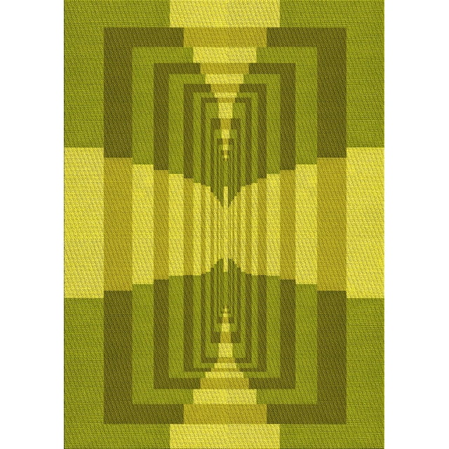 Ahgly Company Machine Washable Indoor Rectangle Transitional Olive Green Area Rugs, 7' x 10'
