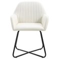 thumbnail image 2 of vidaXL Dining Chairs 4 pcs Cream Fabric, 2 of 5