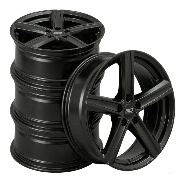 4 x jantes Euro Design Spa en alliage Noir brillant de 17x7.5 pouces pour 2018 - 2026 Honda Accord