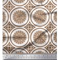 thumbnail image 1 of Soimoi Rayon Crepe Fabric Floral Mandala Printed Craft Fabric by the Yard 46 Inch Wide, 1 of 3