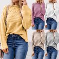 thumbnail image 1 of REDHOTYPE Femmes Col Rond Pull en Tricot en Vrac Casual Pull à Manches Longues Top, 1 of 3