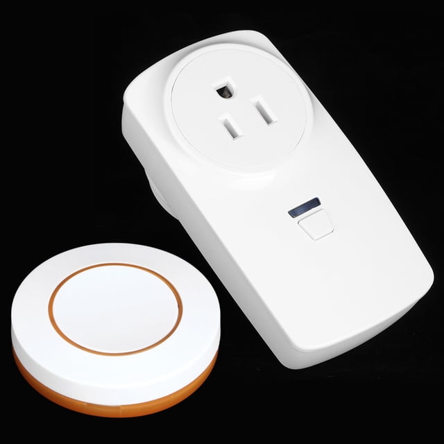 Durable Wireless Socket, Stable Convenient Remote Control Outlet, For Home Appliance Office Orange Remote Control US Plug 250V