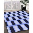 thumbnail image 3 of Ahgly Company Machine Washable Indoor Round Transitional Blue Area Rugs, 3' Round, 3 of 7