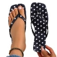thumbnail image 4 of Jovati Summer Slippers for Women, Polka Dot Twill Design with Soft Rubber Sole, Breathable Lining, Non-Slip Traction, Lightweight Beach Shoes, All-Match Casual Style, 4 of 8