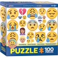 thumbnail image 1 of Eurographics Sadness Emoji (100 Piece) Puzzle, 1 of 1