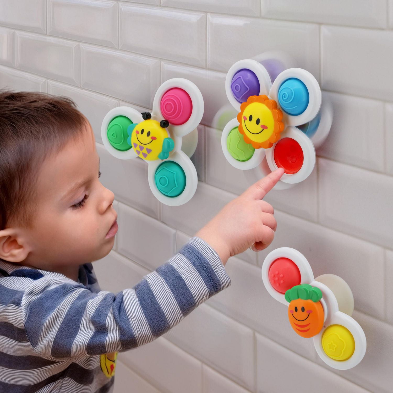 Spark Create Imagine Ensemble de Fidget Spinner pour Tout-Petits Jouets Sensoriels pour Jeu dans l'Eau Ou à Sec, 12 Mois +