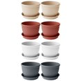 thumbnail image 4 of 2 Pcs Pot de Fleurs Rond en Plastique Épaissi avec Support Inférieur 14cm*10cm*10cm, 4 of 8
