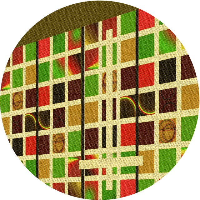 Ahgly Company Tapis de Zone Rond Vert Transitionnel pour Intérieur Lavable à la Machine, 8 Pieds Rond
