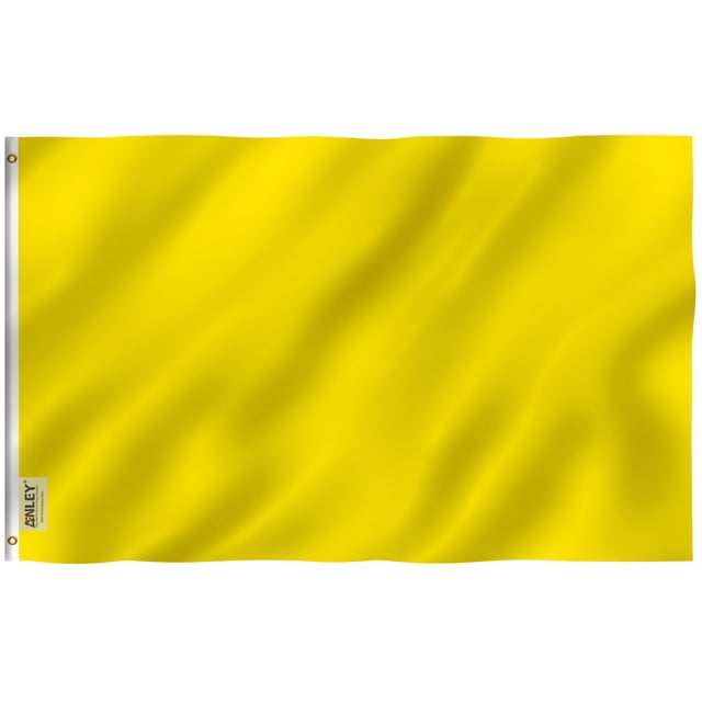 ANLEY Fly Breeze 3x5 Foot Solid Yellow Flag - Plain Yellow Flags Polyester