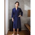 thumbnail image 3 of Men's Breathable Cool Feeling Bathrobe And Clubwear For Spring/Summer, 3/4 Sleeves, 3 of 4