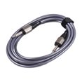thumbnail image 1 of 10ft Professional Guitar Cable with 1/4 Inch Male Connectors, Waterproof and Pressure-Resistant Audio Line in Silver, Ideal for Musicians and Performers, 1 of 6