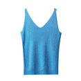 thumbnail image 5 of ManxiVoo Sparkle V Neck Sequin Camisol for Women Stylish Two Piece Set Sky Blue, 5 of 5