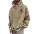 thumbnail image 1 of QIPOPIQ Men's Loose Fit Midweight Logo Sleeve Graphic Sweatshirt Clearance, 1 of 6