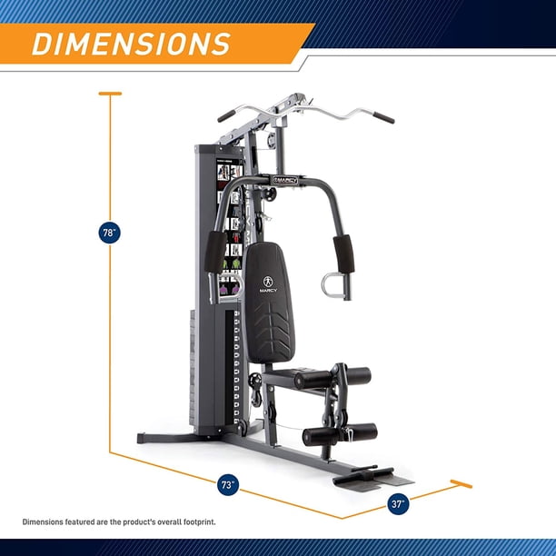 Marcy Home Gym Workout Station w/ Weights, Full Body Training
