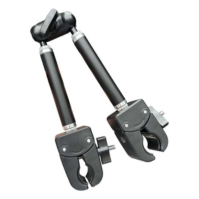 guohui 360 Degree Rotation Camera Mount Clamp Double Crab Clip Universal Aluminum Alloy Length 46 cm