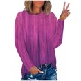 thumbnail image 2 of RKSTN Chemises à Manches Longues pour Femmes Mode Chandail à Col Rond Imprimé Teinture sur Nœuds Décontracté Sortie Blouses Amples Hauts, 2 of 4