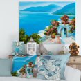 thumbnail image 1 of Designart Maison Près De La Mer Fleurs Colorées I Art mural sur toile, 1 of 4