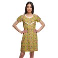 thumbnail image 1 of Moomaya Chemise de Nuit d'Allaitement à Col Rond pour Femmes, Imprimée, à Manches Courtes, 1 of 5