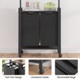 thumbnail image 5 of Laundry Sorter Rolling Cart with Garment Rack Hanging Rod,Pull-Out and Removable Oxford Fabric Laundry Baskets, 5 of 5
