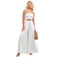 thumbnail image 4 of maskred Flowy Leg Pants For Women - Addition To Any Wardrobe Leg Pants Flowy Thin Style White,1 XL, 4 of 6